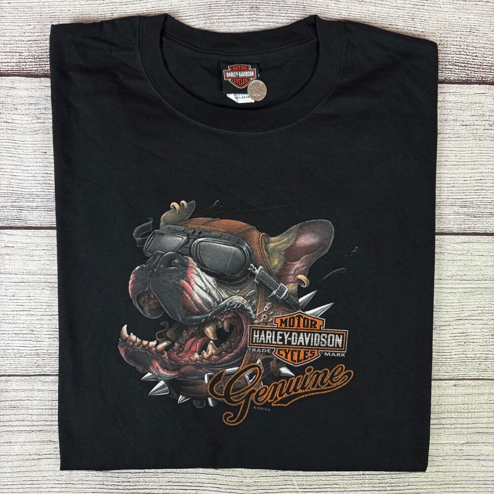 2020 Harley Davidson Motorcycles Dog Graphic T-shirt